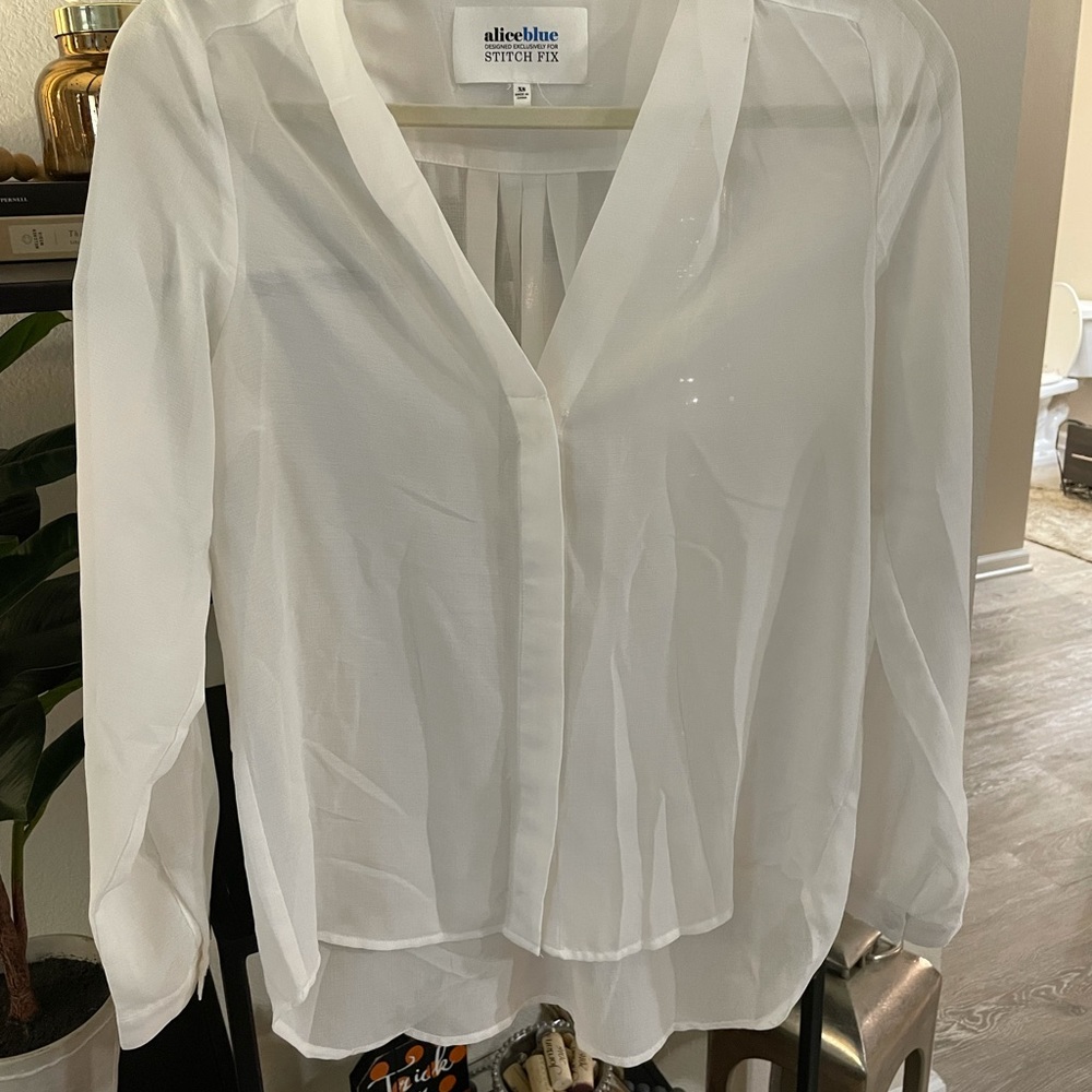 Sheer blouse from stitch fix